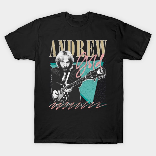 Andrew Gold / Reto 80s Style Fan Design T-Shirt by DankFutura